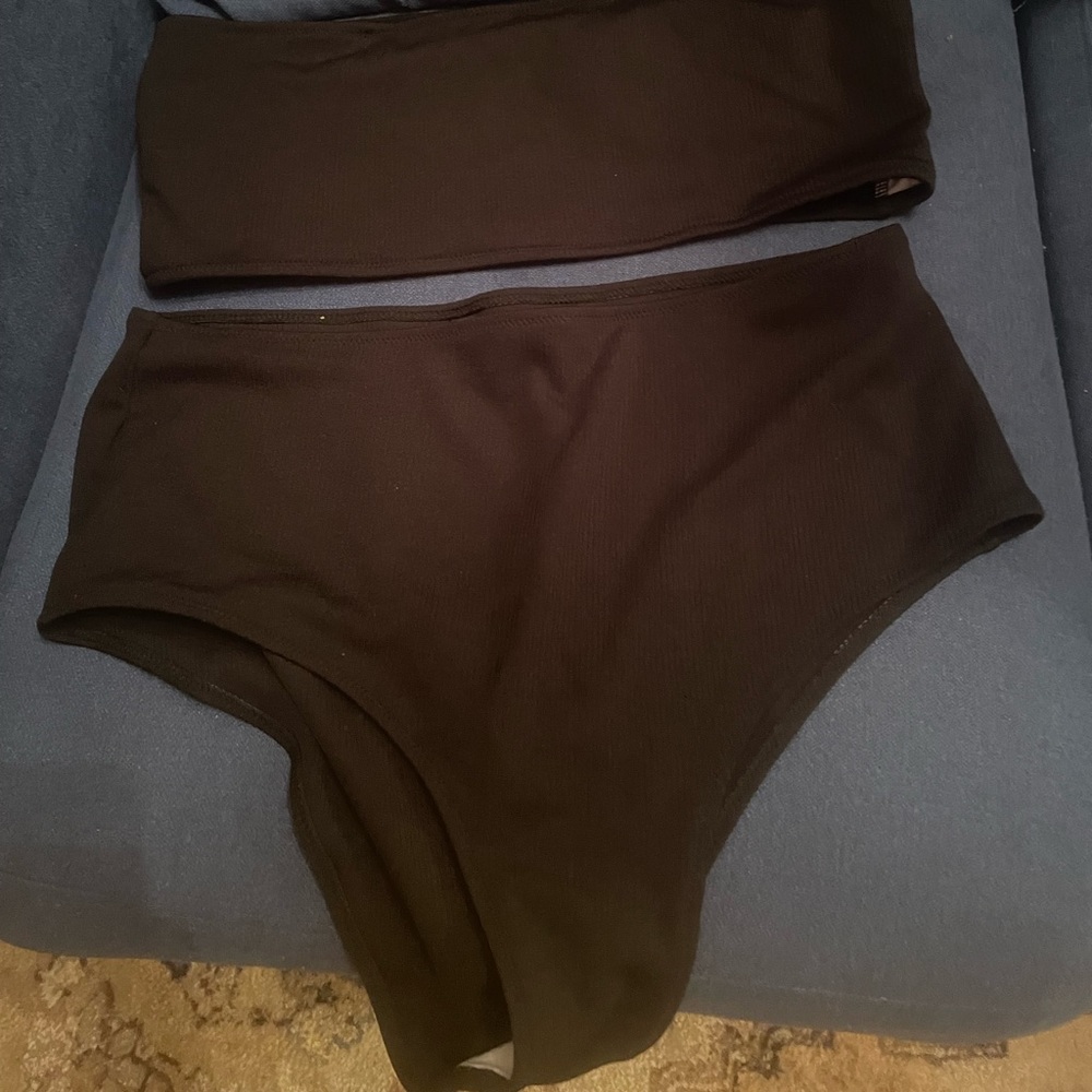Plus size black bikini